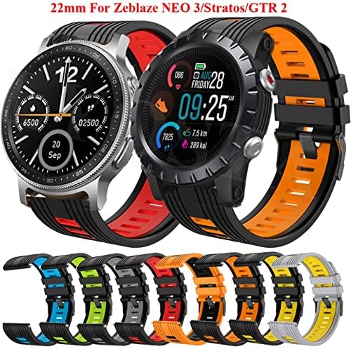 Dfamin Smart Watch Band Silicone tiras para zeblaze neo 3/stratos/gtr2 pulseira pulseira 22mm pulseira de pulsos