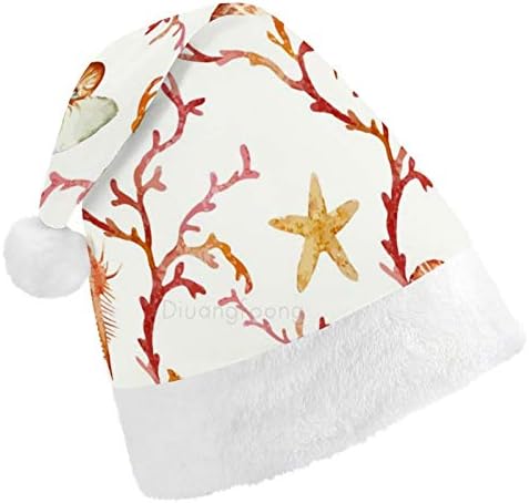 Chapéu de Papai Noel de Natal, Chapéu de Férias de Xmas de Estrela do Oceano para Adultos, Unisex Comfort Christmas