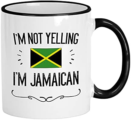 Presentes Jamaicanos Casitika. Não gritando, sou jamaicana de cerâmica de 11 onças de caneca de café. Idéia atual para homens /
