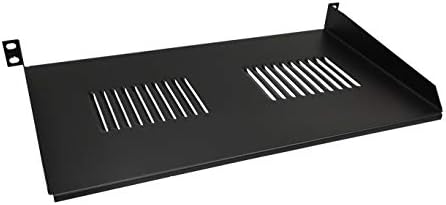 FixtUledisplays® Cantilever Servidor prateleira prateleiras de rack de rack de 19 polegadas 1U preto 10 polegadas de profundidade