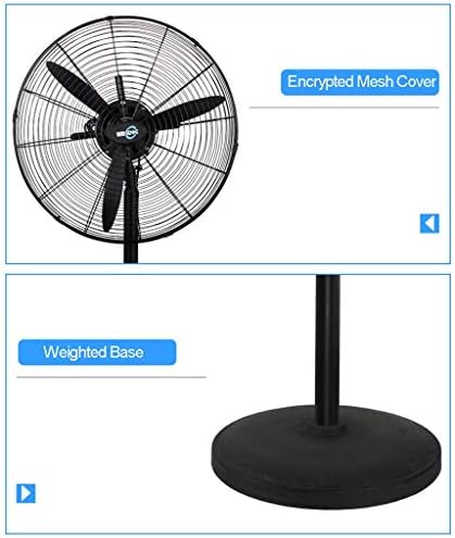 Industrial | Fan Stand Stand Commercial 3 Velocidade Energia Energy Eficiente Fan para Pedestal para armazém - 3 Tamanho