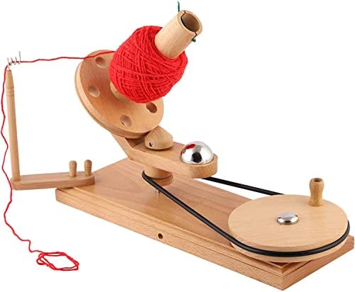 Umbrella de madeira Swift Yarn WiNher e grande enrolador de esferas de tricô e acessórios de crochê de mesa de mesa superior do lã de lã de lã de lã de lã de lã de lã de tricô operada a mão