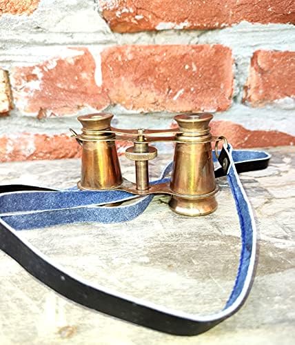 Ganga Brown Náutico Binocular Binocular Antigo Antique