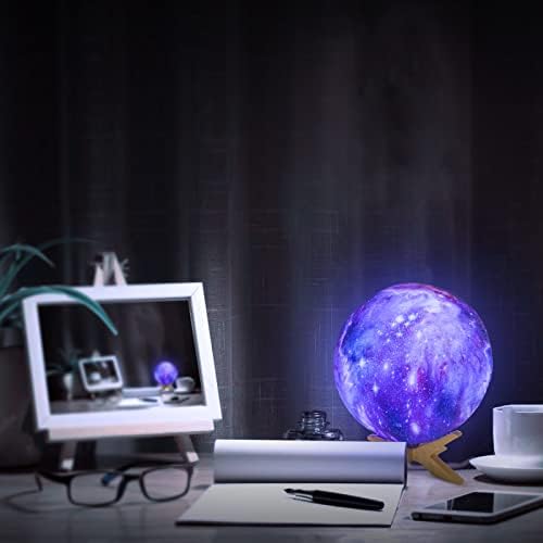 Lâmpada de galáxia da USOKYO 4,3 polegadas 16 cores LED 3D LUVA LAVA LAVA com Stand & Remote/Touch Control e USB recarregável, Lua Night Light Gifts for Kids Friends Amor Gifts Gifts Gifts
