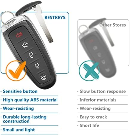 BestKeys Smart Prox Car Key Remote Remote Substituição para Ford - Compatível com 2013 - Escape Titanium/Focus SE