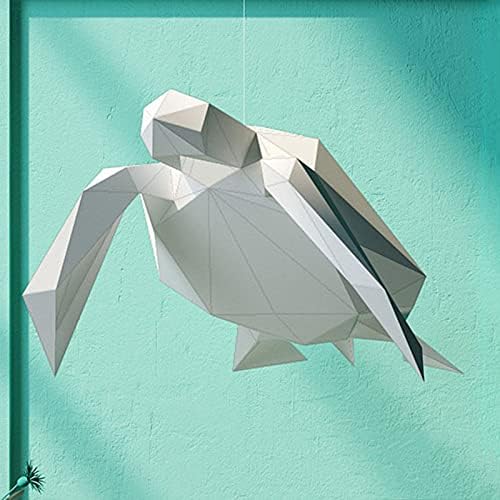 WLL-DP 3D Tartaruga marinha em forma de artesanal de origami Patzleing Decoração de decoração de parede Modelo