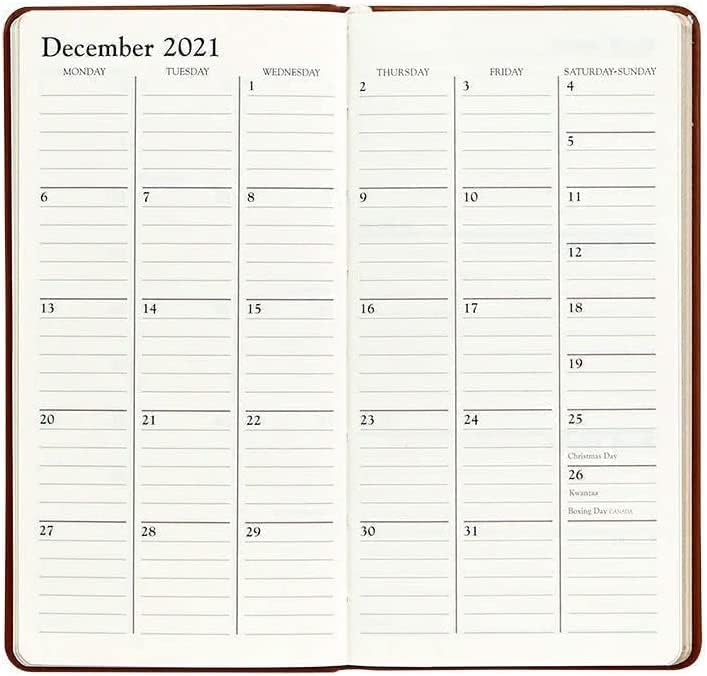 Imagem gráfica 2023 Pocket Datebook Planner Journal, couro genuíno, 6