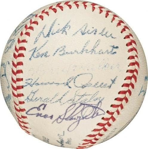 1947 A equipe do St. Louis Cardinals assinou o Baseball Stan Musial PSA DNA & JSA COA - Bolalls autografados