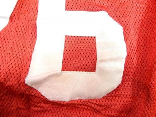2011 San Francisco 49ers Anthony Davis 76 Game usado Jersey Red 48 DP37162 - Jerseys de Jerseys usados ​​na NFL não