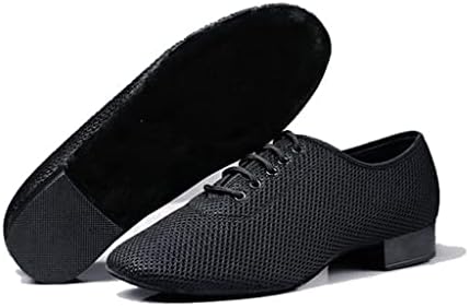 Sapatos de dança Houkai Man Sapatos de dança Ballroom preto salto baixo 3 cm de tamanho grande 45 menino jazz solo de