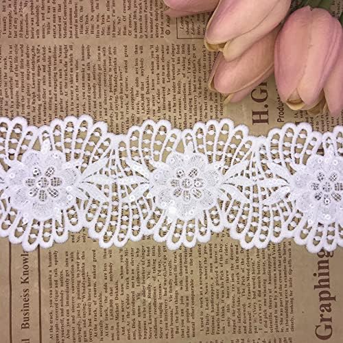 7cm Largura da Europa Padrão de Bloom Bloom Bordado inelástico Torros de bordados, cortina de toalha de mesa de crava de noiva/acessórios DIY.