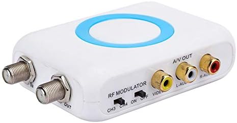 Modulador de RF, Modulador Profissional de Vídeo RF de alta definição HD para PLL Controled, entrada HD para saída A/V Saída e saída de RF, Suporte NTSC e Saída de formato de TV PAL