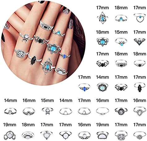 Onesing 154 PCs Knuckle Rings for Women, conjunto de anéis de junta vintage, anéis de dedo empilháveis ​​conjunto