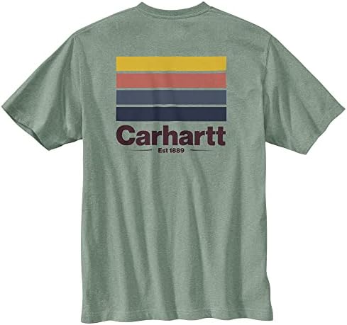 Carhartt Men's 105713 Relaxed Fit Fit Heavy-Mayeve Linha de bolso Graphic