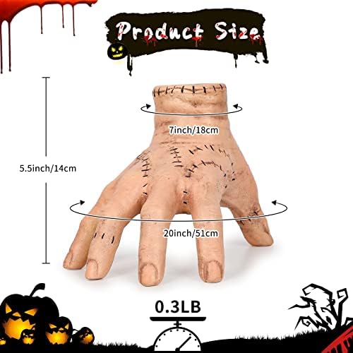 Adeços de quarta-feira, Latex Scary Realistic Fake Hands Decorações de mão realistas Detuações criativas Adeços góticos