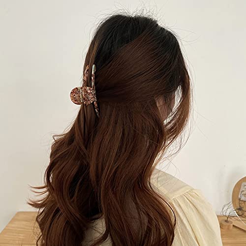 Cabelos clipe acrílico garras de cabelos grandes clipes de cabelo de banho de café cor de cabelo barrette para acessórios para cabelo ferramenta de estilo de cabelo
