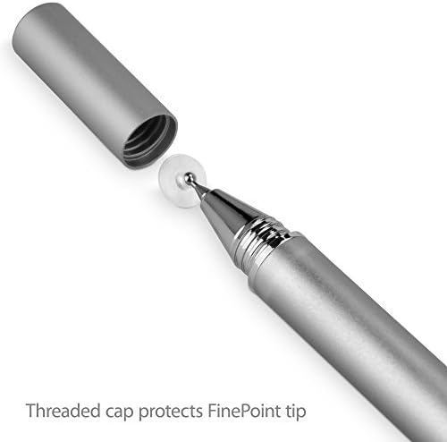 Caneta de caneta de onda de ondas de caixa compatível com Fujitsu Display E24-9 Touch - caneta capacitiva FineTouch, caneta de caneta super precisa para Fujitsu Display E24-9 Touch - Prata metálica