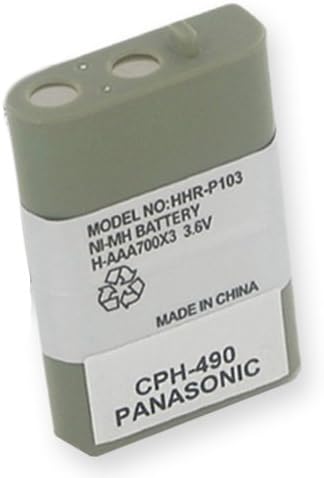 Baterias de telefone sem fio Empire, compatíveis com Panasonic KX-TD7896 Phone sem fio, substituto para a bateria Panasonic HHR-P103, combo-pacote inclui: 3 x CPH-490 baterias