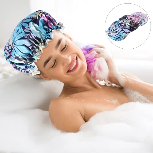 Fomiyes Kids HATS 9PCS SALON Hair Printing Capas de banho Caps Caps Hotel Spa feminino elástico reutilizável Chapéus de chuveiro Cappa de beleza doméstica Flor da moda para viajar Chapéus femininos de banho