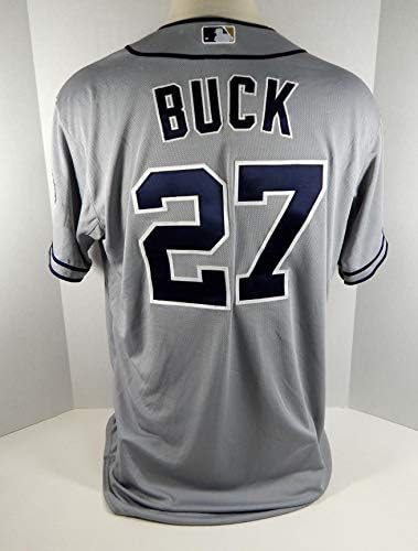 2013 San Diego Padres Travis Buck #27 Jogo emitido Jersey Gray - Jerseys MLB usada