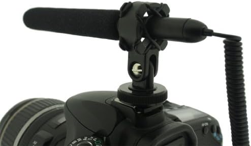 Microfone de espingarda Polaroid Pro Video Fine Fine Fin & Light Condenser com montagem de choque para o Sony Alpha