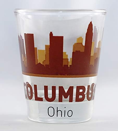 Columbus Ohio Sunset Skyline Shot Glass
