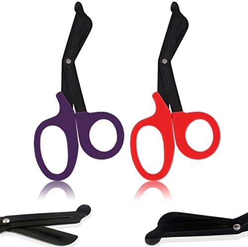 ODONTOMED2011 Premium Scissors com revestimento de fluoreto premium, EMT e trauma tesouras 2 pacote 5,5 5 1/2 EMT Utility Shears ScisSors