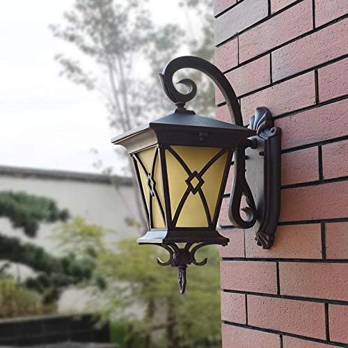 ZJHYXYH estilo europeu Lâmpada de parede ao ar livre Lâmpada de jardim ao ar livre villa porta retro lâmpada de parede de parede