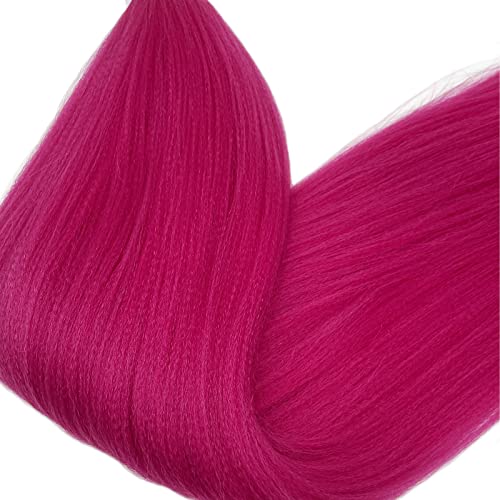 UPruyo Presteched Presteched Preched Braiding Hair Hair Laro Rosa Pink Cabelo Pré Limite Extensões de Cabelo Magenta Braiding