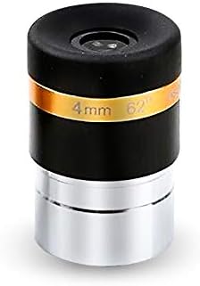 Telescópio de ocular asférica com revestimento completo HD de 62 graus lente 4mm - para telescópio de astronomia de 1,25 polegadas