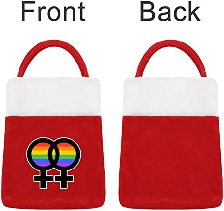 Bolsa de símbolos lésbicas bolsa de luxo saco de natal para ornamentos festivos