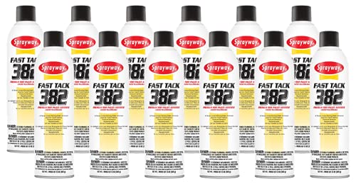 Sprayway Fast Track Premium Mist Pallet Adhesive, caso de 12 latas