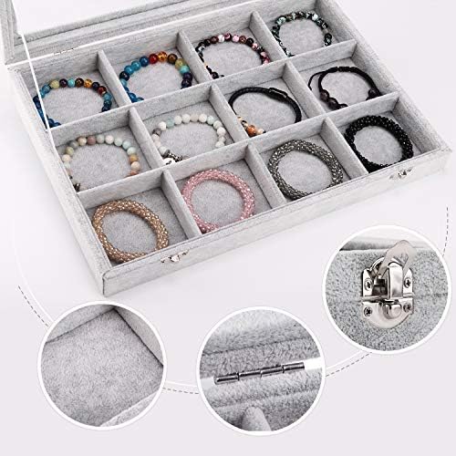 Pacote de armazenamento de pulseira e aquecimento da tampa transparente de 12 grades e aquecimento pacote inicial