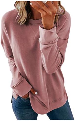 Moletom da tripulação feminina Moletom de manga comprida Pullover confortável Casual Casual Floral Moda 2022 Blusa de Zip Top Top