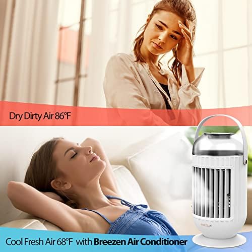Fan de ar condicionado portátil Fan- Breezen 3 velocidades evaporador pessoal refrigerador de ar com controlador remoto