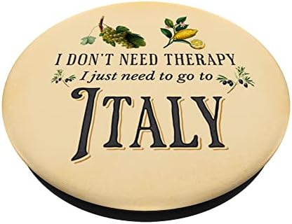 Eu não preciso de terapia, só preciso ir para a Itália Popsockets vintage swappable popgrip