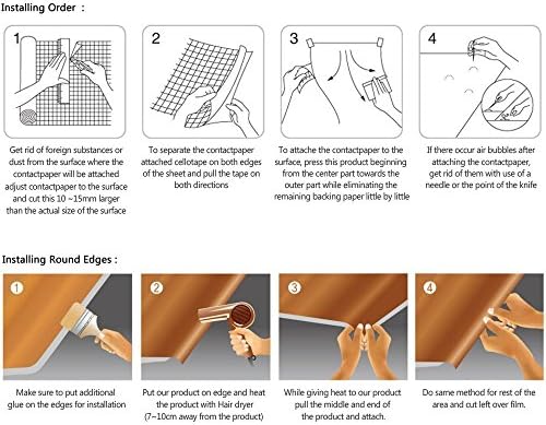 Yifasy Shelf Drawer Liner Auto-adesivo Headstock cobrindo papel Upgarde Furniture Surface Surface de 17,7 polegadas por 13 pés