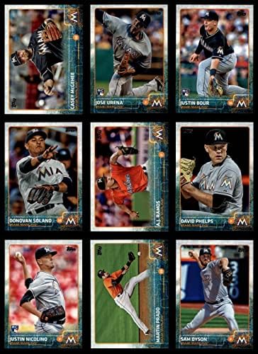 2015 Topps Update Miami Marlins quase completa equipe Miami Marlins NM/MT Marlins