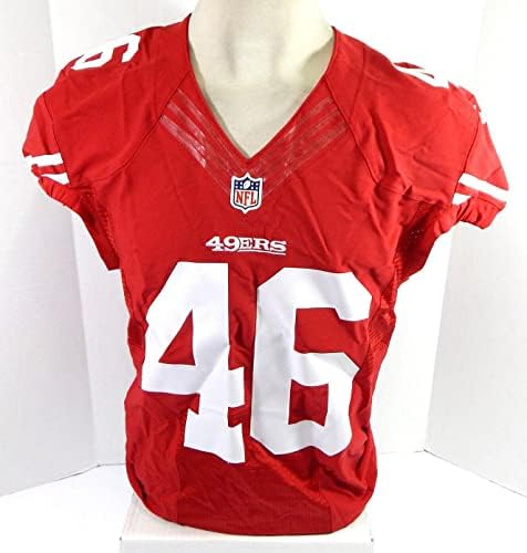 2015 San Francisco 49ers 46 Jogo emitido Red Jersey 44 DP35591 - Jerseys usados ​​na NFL não assinada