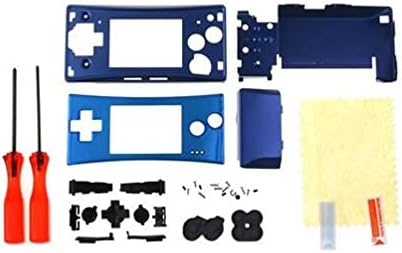 Melocifia metal alojamento completo tampa da bateria da casca com parafusos de kit de botões para Gameboy Micro GBM Console