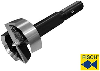 FISCH FSA-350323 Black Shark Forstner Drill Bit 2 Diâmetro, aço forjado, fabricado na Áustria