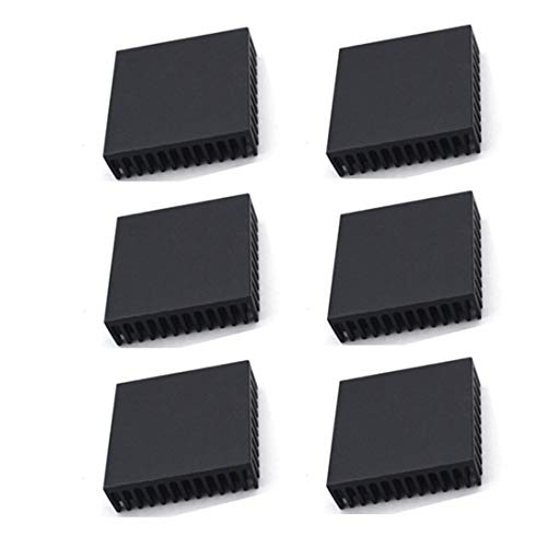 Eledabra 6pcs chipset theat radiador de resfriador de resfriamento de barbatana 40 mm x 40 mm x 11 mm preto