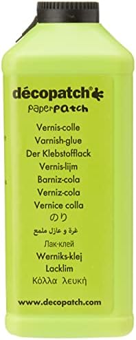 Décopatch - REF pp600AO - cola brilhante de papel -alvo - 600g de banheira - formalada com verniz, sem tração ou dobra, infantil