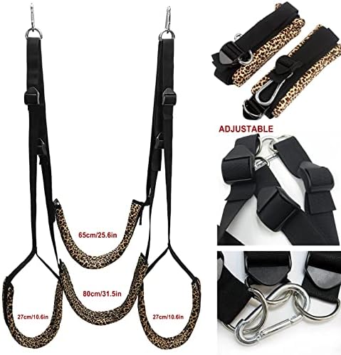 Sex Swing Sexy Bondage Restries BDSM Casal adulto pendurado brinquedo erótico com tiras ajustáveis, estilo de leopardo