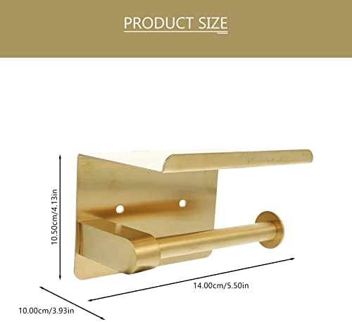 Suporte de papel higiênico de ouro suporte de papel higiênico com estante de papel higiênico de papel higiênico de papel