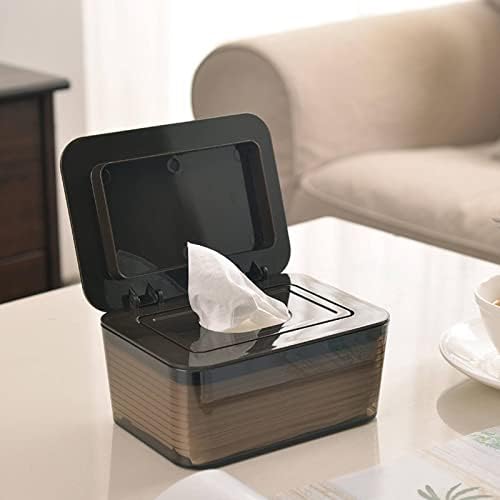 NC Caixa de lenço de lenço molhado Plástico portátil TV Multifunction Desktop Toilet com caixa de lid de papel para carro