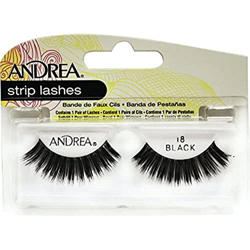 Andrea Strip Lashes Fashion Eye Lash Style, 18 preto