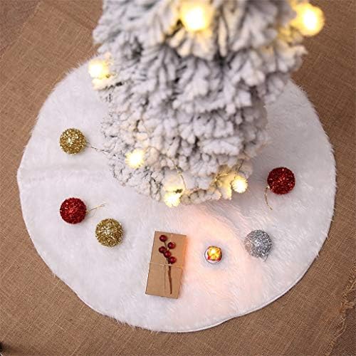 Salia de saia de nataltree saia de pelúcia de árvore branca pura cabelo longa saia de Natal para casa decoração de ano novo