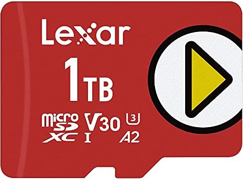 Lexar lmsplay001t-bnnnU Play 1TB MicrosDXC UHS-I Memory Card até 150MB/S Leia 2 pacote
