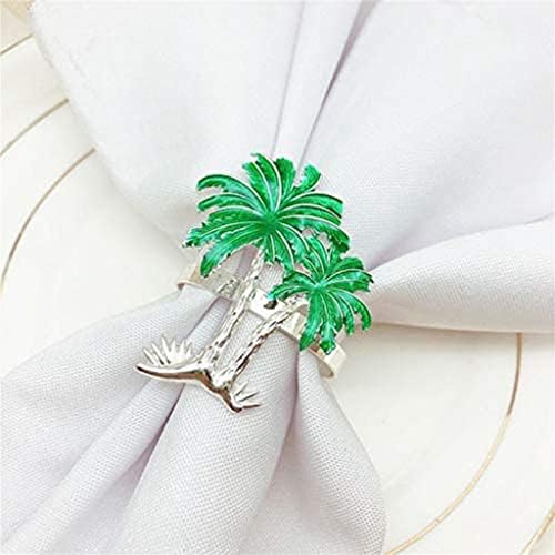 Renslat Servette Holder, conjunto de 4 anel de guardanapo de metal, decoração da mesa de férias para casamento, dia de Natal (cor: A, tamanho